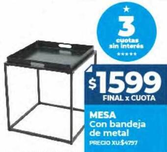 Supermayorista Vital Mesa con bandeja de metal oferta