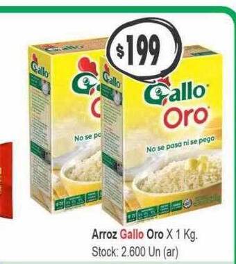 Supermercados Becerra Arroz gallo oro oferta