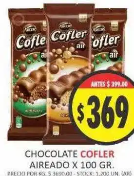 Supermercados Becerra Chocolate cofler aireado oferta
