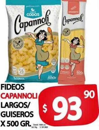 Supermercados Mariano Max Fideos capannoli largos oferta