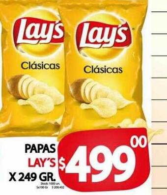 Supermercados Mariano Max Papas lay's oferta