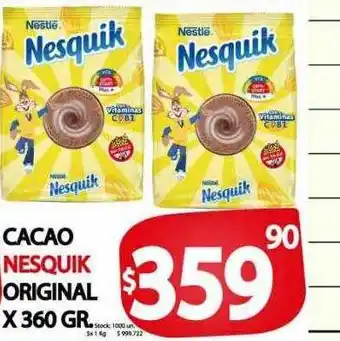 Supermercados Mariano Max Cacao nesquik original oferta