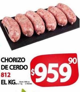 Supermercados Mariano Max Chorizo de cerdo oferta