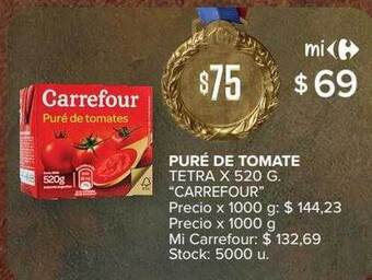 Carrefour Market Puré de tomate tetra oferta