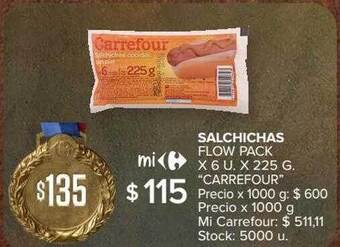 Carrefour Market Salchichas flow pack oferta