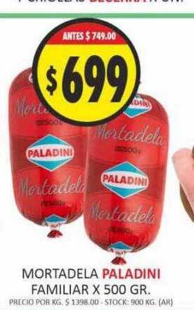 Supermercados Becerra Mortadela paladini familiar oferta