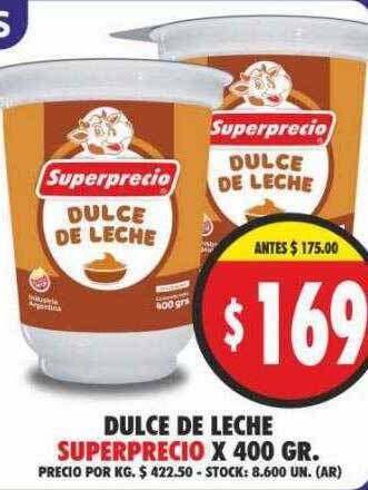 Supermercados Becerra Dulce de leche superprecio oferta