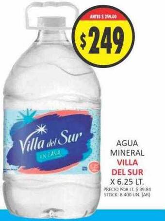Supermercados Becerra Agua mineral villa del sur oferta