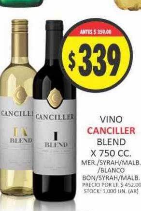 Supermercados Becerra Vino canciller blend oferta