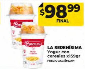 Supermayorista Vital La serenisima yogur con cereales oferta