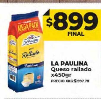 Supermayorista Vital La paulina queso rallado oferta