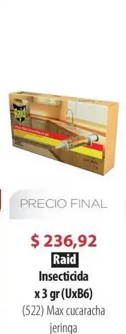 Parodi Raid Insecticida x 3 gr (UxB6) oferta