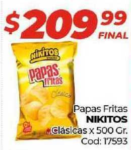 Diarco NIKITOS Papas Fritas Clásicas x 500 Gr. oferta