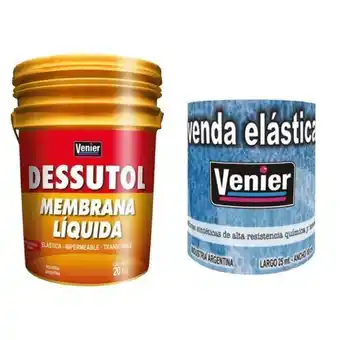 Easy Membrana liquida para techos blanco  20kg + venda elástica 10x25 oferta