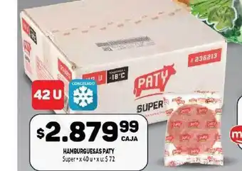 Makro HAMBURGUESAS PATY 42 u oferta