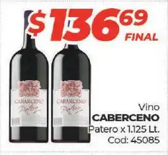 Diarco CABERCENO Vino Patero x 1.125 Lt. oferta