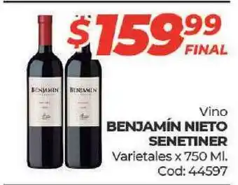 Diarco BENJAMÍN NIETO SENETINER Vino x 750 Ml. oferta