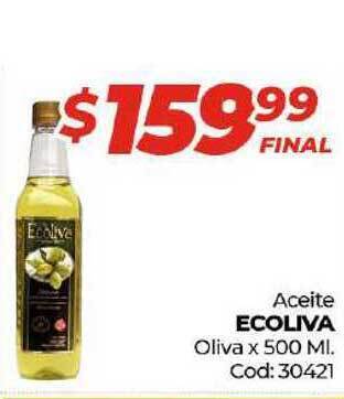 Diarco ECOLIVA Aceite Oliva x 500 Ml. oferta