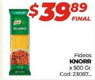 Diarco KNORR Fideos x 500 Gr. oferta