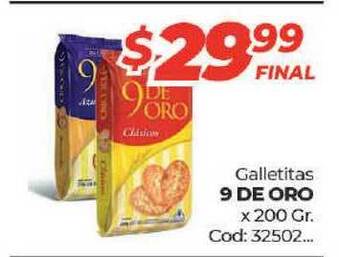 Diarco 9 DE ORO Galletitas 200 Gr. oferta