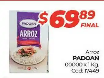 Diarco PADOAN Arroz 1 Kg. oferta