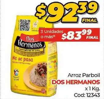 Diarco DOS HERMANOS Arroz Parboil 1 kg. oferta