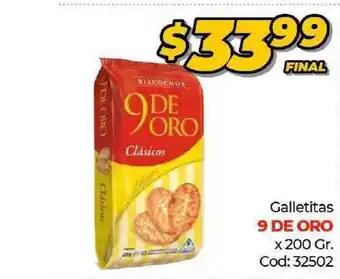 Diarco 9 DE ORO Galletitas 200 Gr. oferta