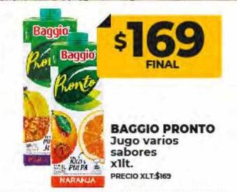 Supermayorista Vital Baggio pronto jugo varios sabores oferta