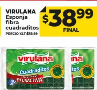 Supermayorista Vital Virulana esponja fibra cuadraditos oferta