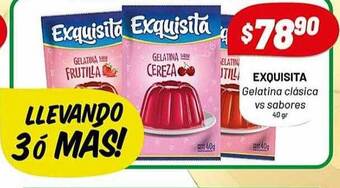 Almacor Exquisita gelatina clásica vs sabores oferta