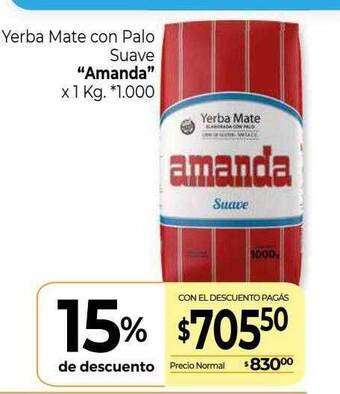 La Anonima Yerba mate con palo suave oferta