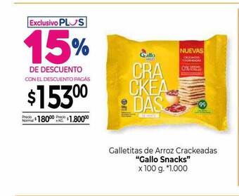 La Anonima Galletitas de arroz crackeadas oferta