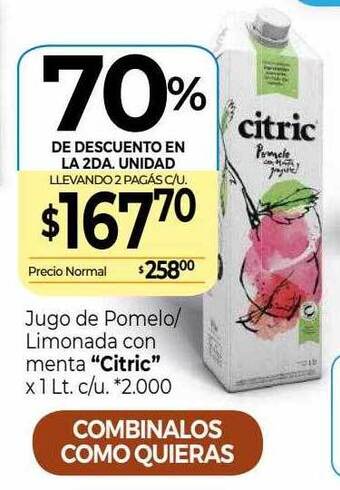 La Anonima Jugo de pomelo limonada con menta oferta