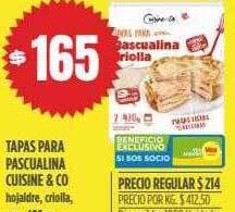 Supermercados Vea Tapas para pascualina cuisine & co oferta