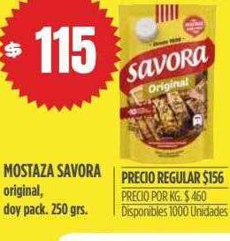 Supermercados Vea Mostaza savora oferta