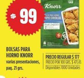 Supermercados Vea Bolsas para horno knorr oferta