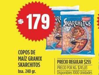 Supermercados Vea Copos de maíz granix skarchitos oferta