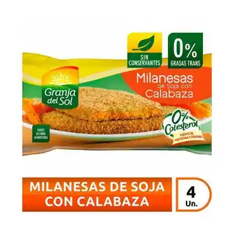 Carrefour Milanesa de soja granja del sol calabaza 4 u. oferta