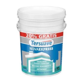 Pintura látex de interior y exterior blanco mate antimoho 24 l - tersuave