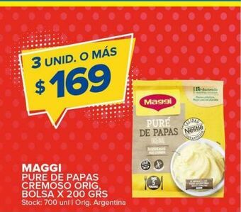 Carrefour Maxi Puré de papas maggi x 200g oferta