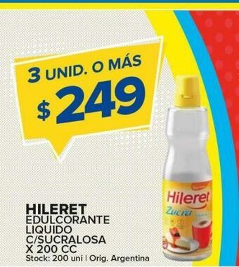 Carrefour Maxi Edulcorante hileret x 200cc oferta