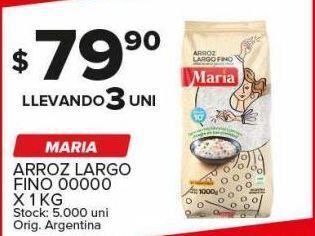 Carrefour Maxi Arroz largo maría x 1kg oferta