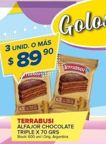 Carrefour Maxi Alfajor terrabusi x 70g oferta