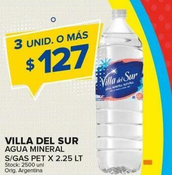 Carrefour Maxi Agua mineral villa del sur x 2,25l oferta