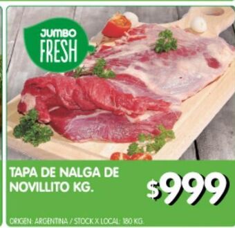 Jumbo Tapa de nalga de novillito kg oferta