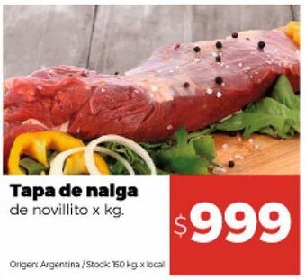 Disco Tapa de nalga de novillito kg oferta