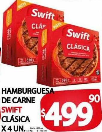 Supermercados Mariano Max Hamburguesa de carne swift clásica oferta