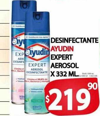 Supermercados Mariano Max Desinfectante ayudin expert aerosol oferta
