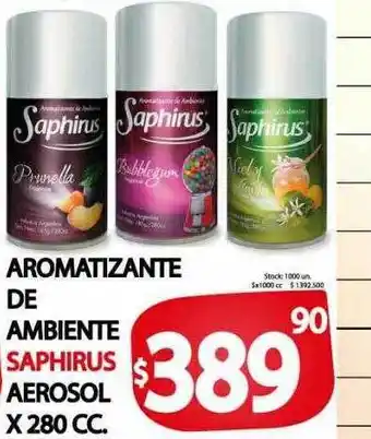 Supermercados Mariano Max Aromatizante de ambiente saphirus aerosol oferta