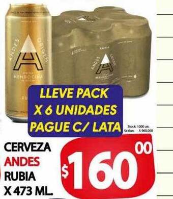 Cerveza andes rubia